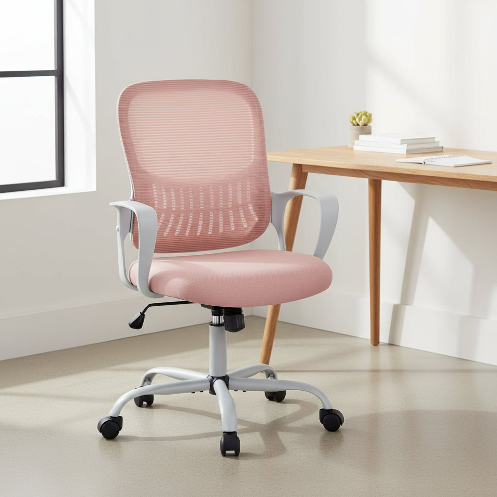 Ergonomic drafting chair with adjustable footrest and lumbar support in black and gray colors