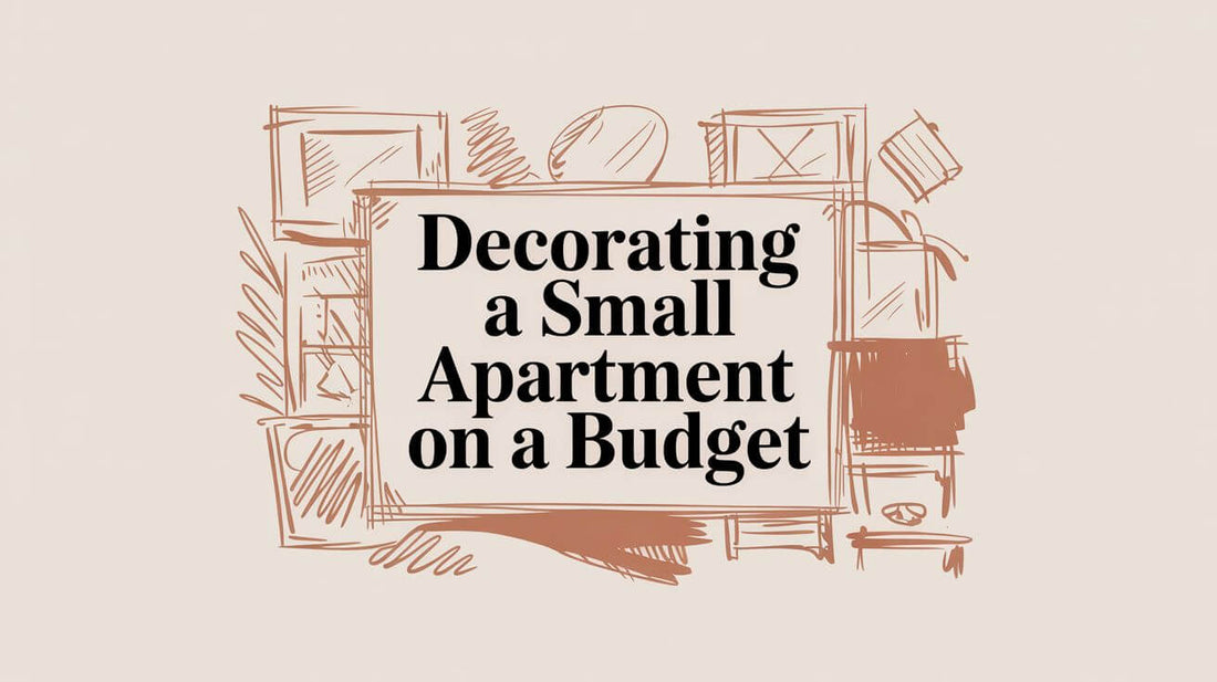 Decorating a Small Apartment on a Budget - illustration of cost-effective interior design ideas for compact living spaces.