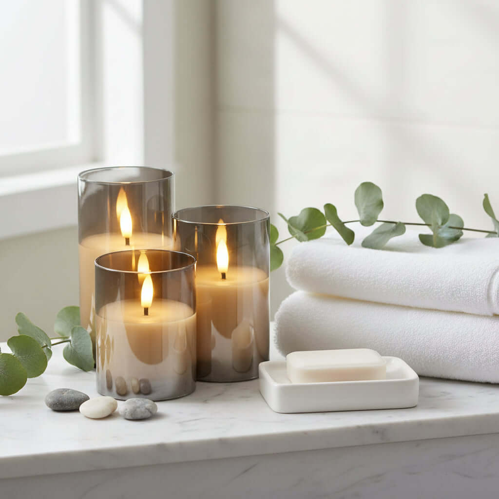 flameless LED candles timer and dimmer control