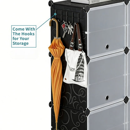 Shoe storage cabinet with door assembly parts tools and step-by-step instruction manual