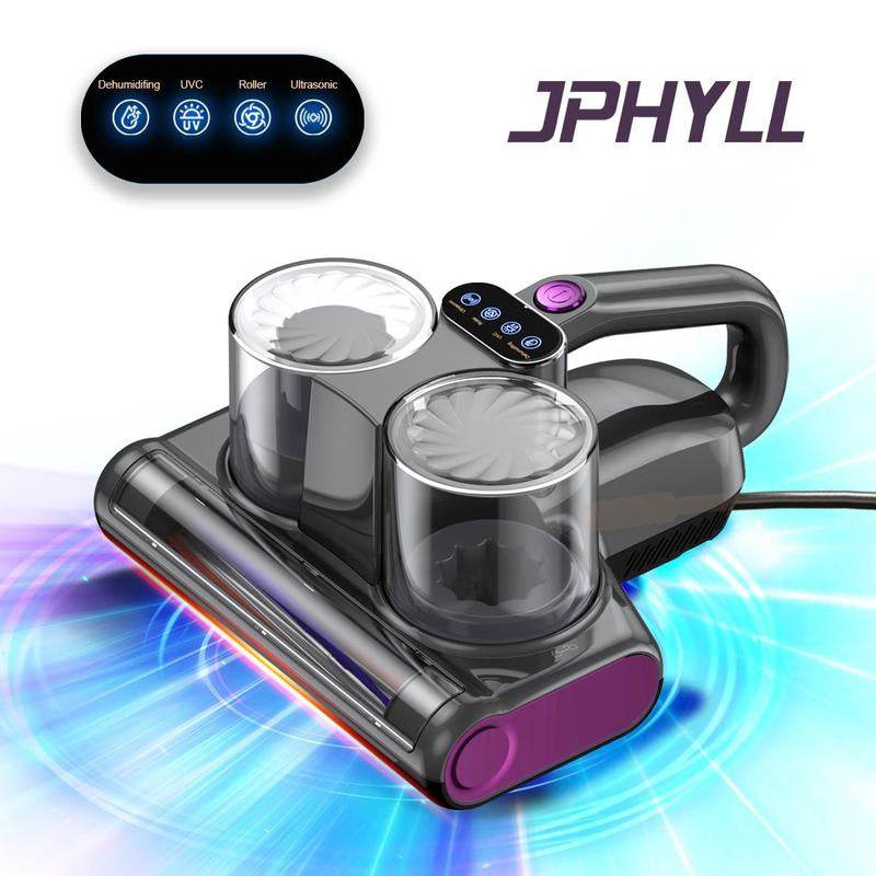 Handheld mattress mite remover vacuum cleaner with UV-C light, HEPA filtration, and ultrasonic technology for dust mite and allergen elimination.