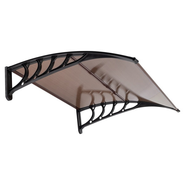 Door Window Rain Cover Eaves Canopy full view, 100x96cm dimensions