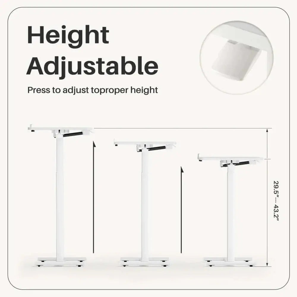 adjustable rolling laptop desk — height adjustment feature