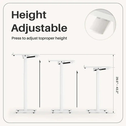 adjustable rolling laptop desk — height adjustment feature