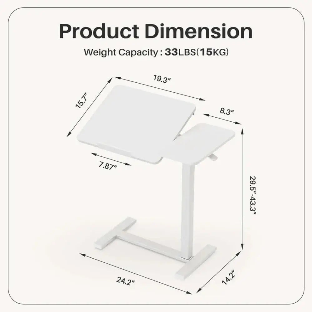 adjustable rolling laptop desk — in use on sofa