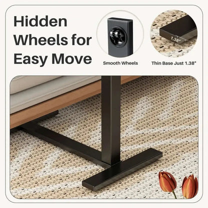adjustable rolling laptop desk — assembly detail
