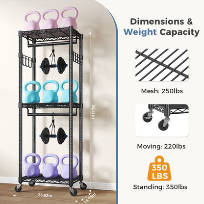 clothes rack with wheels 350 lb capacity caster wheels close up