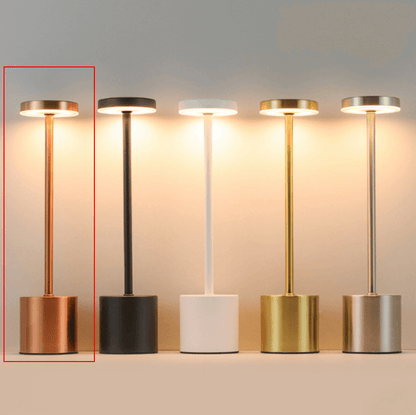 TouchGlow LED table lamps in various colors with touch sensor design, showcasing energy-efficient and modern style.