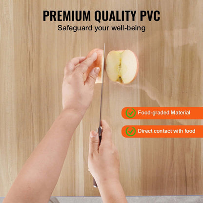 Clear table protector waterproof surface with coffee cup and spill test