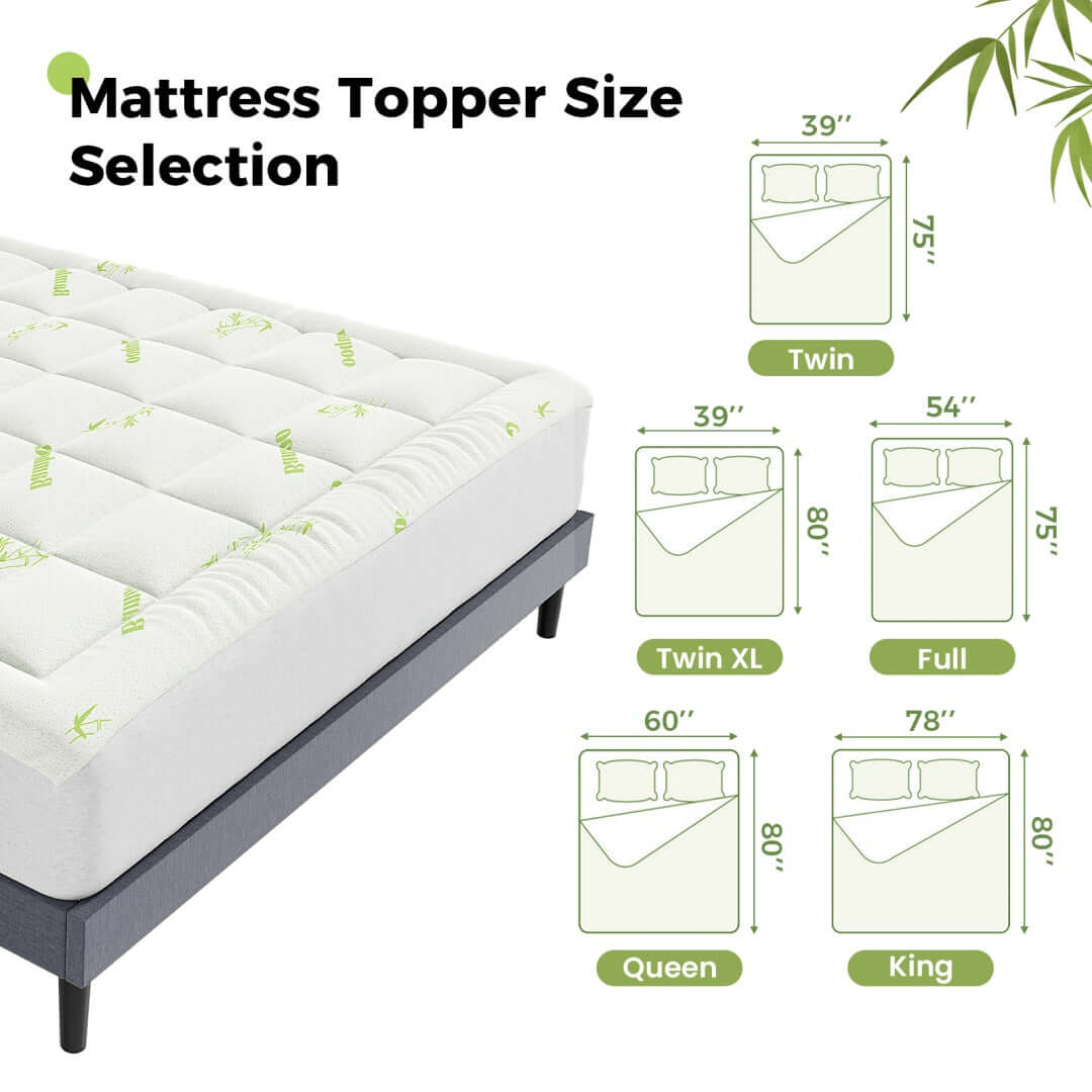 Bamboo mattress protector 360 degree elastic edge close-up