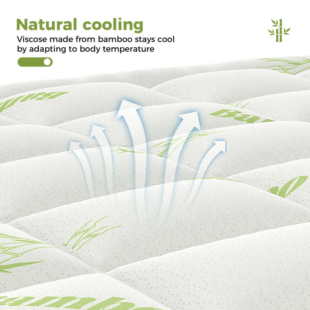 Bamboo mattress protector 5 sizes twin queen king comparison