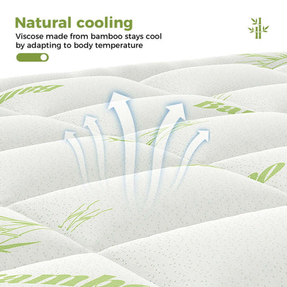 Bamboo mattress protector 5 sizes twin queen king comparison