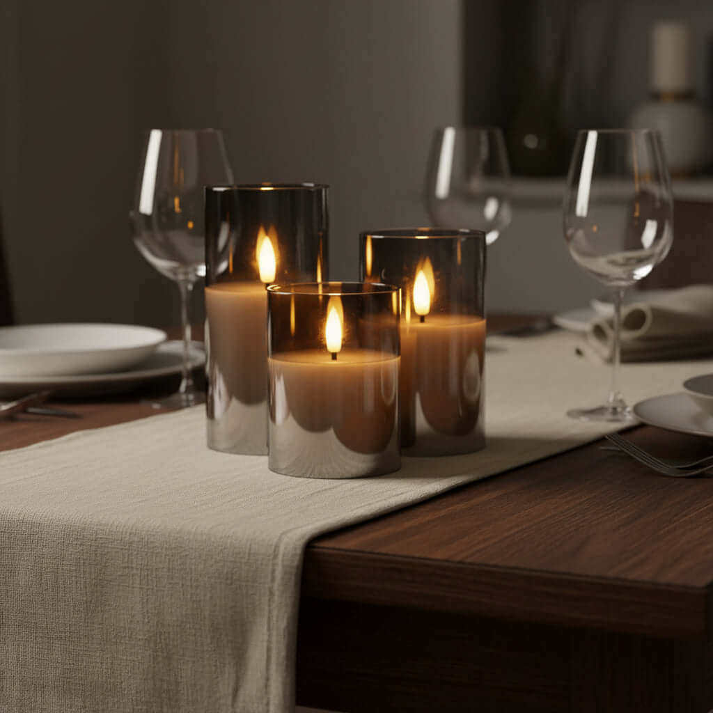 flameless LED candles ambient lighting home decor