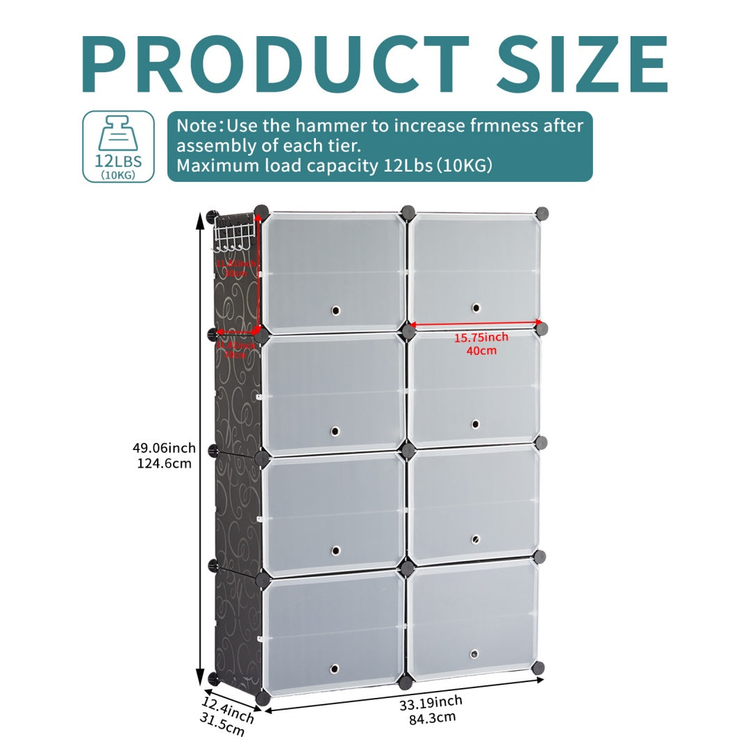 Shoe storage cabinet with door closed showing dust-proof design for clean entryway