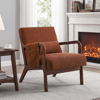 accent armchair orange variant compact size