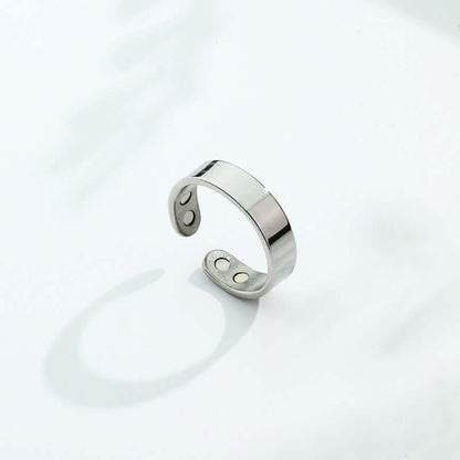 Magnetic Ring for Calm Nights displayed on a light background, showcasing its minimalist design and polished finish.