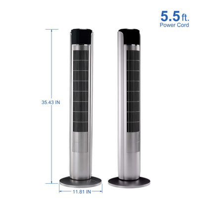 standing fan anti-pinch grille and child lock safety feature detail