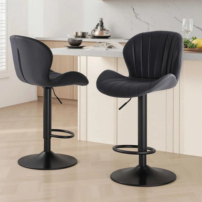 Elegant Swivel Dining Chairs Set of 2 in modern kitchen setting