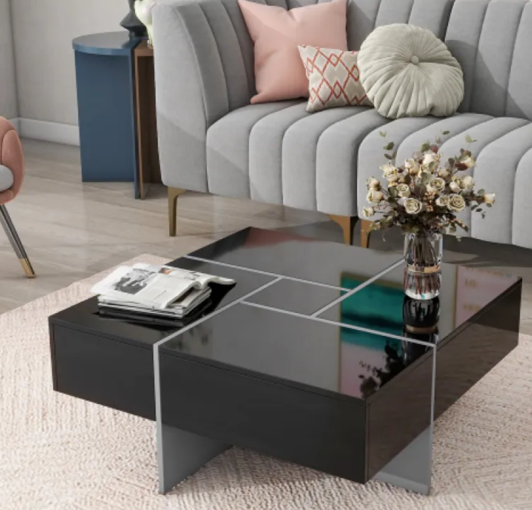 Smart Storage Coffee Table with Hidden Compartments