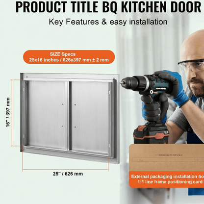 BBQ access door product specifications outdoor kitchen