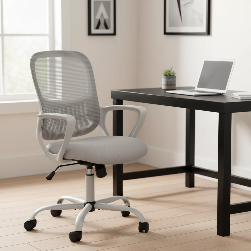 Ergonomic drafting chair with adjustable footrest and lumbar support for comfortable sitting