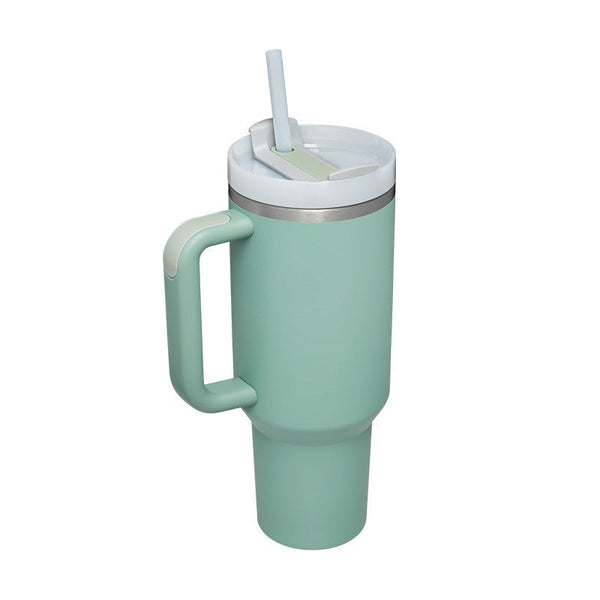 Chic Insulated Tumbler with Handle & Straw