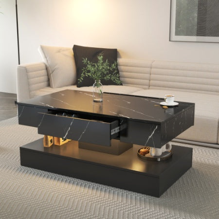 Colorful LED Coffee Table with Storage