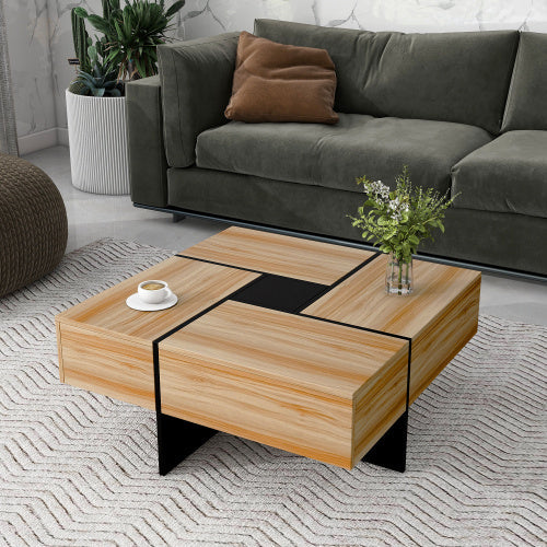 Smart Storage Coffee Table with Hidden Compartments