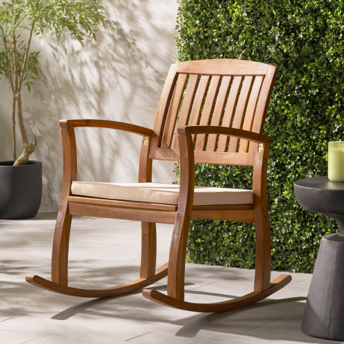Natural Oak Rocking Comfort Chair